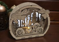 Drevená zimná krajina