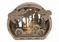 Drevená zimná krajina