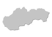 Štýlová minimalistická mapa Slovenska