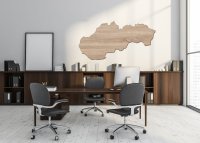 Štýlová minimalistická mapa Slovenska