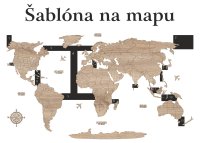 Drevená mapa sveta s hranicami štátov