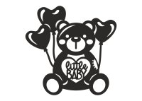 Drevený obrázok do detskej izby – Medvedík Little Baby