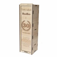 Drevená krabička na víno - S vlastným obrázkom