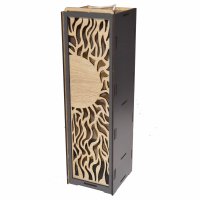 Drevená krabička na víno - Vzorované