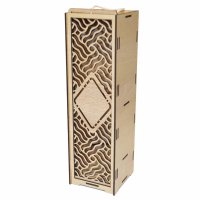 Drevená krabička na víno - Vzorované