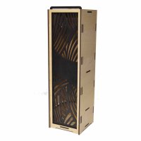 Drevená krabička na víno - Vzorované