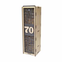Drevená krabička na víno - 3D číslo k narodeninám