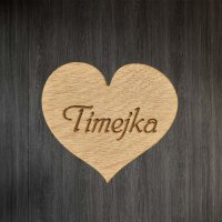 Svadobná menovka - Srdiečko