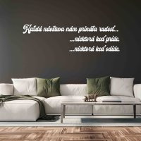 Drevený nápis na stenu - Každá návšteva nám prináša radosť...