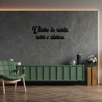 Drevený nápis na stenu - Všade dobre, u nás najlepšie !