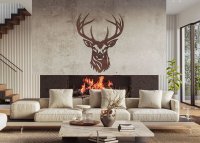 Drevený obraz – Hlava jeleňa