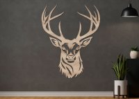 Drevený obraz – Hlava jeleňa