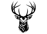 Drevený obraz – Hlava jeleňa