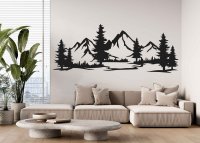 Drevený obraz - Hory