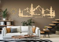 Drevený obraz - Hory