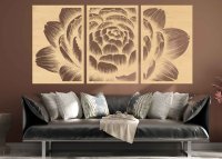 Trojdielny obraz na stenu - Kvet