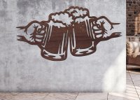 Drevený obraz – Pivové poháre