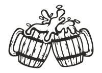 Na zdravie – Drevený obraz s pivom