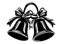 Vianočné zvončeky – Drevený obraz na stenu