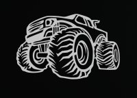 Drevený obraz na stenu – Monster Truck Off-road