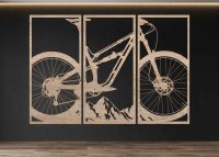 Trojdielny obraz na stenu - Bicykel