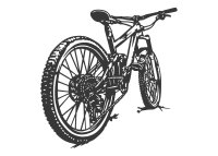 Drevený obraz - Horský bicykel v pohybe