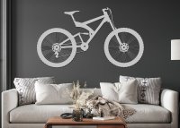 Drevený obraz - horský bicykel silueta na stenu