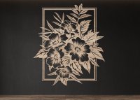 Drevený obraz na stenu – Kvetinová kompozícia