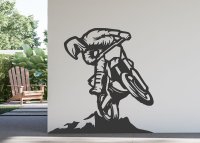 Drevený obraz na stenu – Motokrosový skok