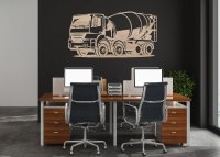 Drevený obraz na stenu – Domiešavač betónu (Mixér)