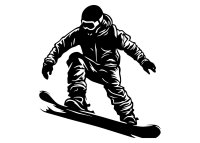Drevený obraz – Skok na snowboarde