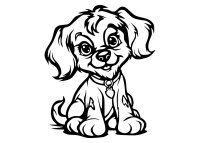 Drevený obraz – Roztomilý psík