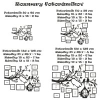 Drevený fotorámik na stenu – Rodinný strom so vtáčikmi