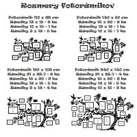 Drevený fotorámik na stenu – Rodinný strom s vtáčikmi a hniezdom