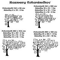 Drevený fotorámik na stenu – Rodinný strom