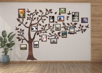 Drevený fotorámik na stenu – Rodinný strom