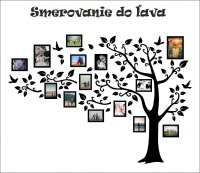 Drevený fotorámik na stenu – Rodinný strom