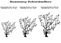 Drevený fotorámik na stenu – Rodinný strom s vtáčikmi