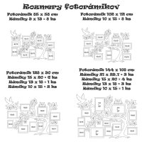 Drevený fotorámik na stenu – Rodinný strom so sovičkou a vtáčikom