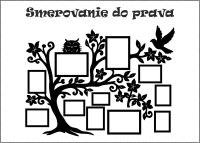 Drevený fotorámik na stenu – Rodinný strom so sovičkou a vtáčikom