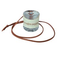 Sklenený štamperlík s koženým obalom – Do zajtra nepijem