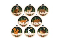 Drevené vianočné ozdoby na vymaľovanie – Lesné zvieratká