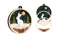 Drevené vianočné ozdoby na vymaľovanie – Lesné zvieratká