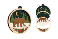 Drevené vianočné ozdoby na vymaľovanie – Lesné zvieratká