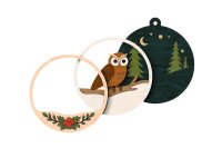 Drevené vianočné ozdoby na vymaľovanie – Lesné zvieratká