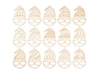 Drevené vianočné ozdoby na vymaľovanie – Mikuláš s čiapkou