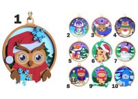 Drevené vianočné ozdoby na vymaľovanie – Zimné zvieratká