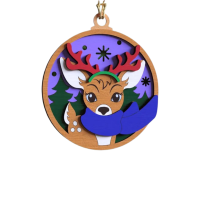 Drevené vianočné ozdoby na vymaľovanie – Zimné zvieratká