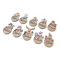 Drevené vianočné ozdoby na vymaľovanie s menom – Zvieratká