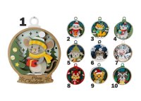 Drevené vianočné ozdoby na vymaľovanie – Veselé zvieratká